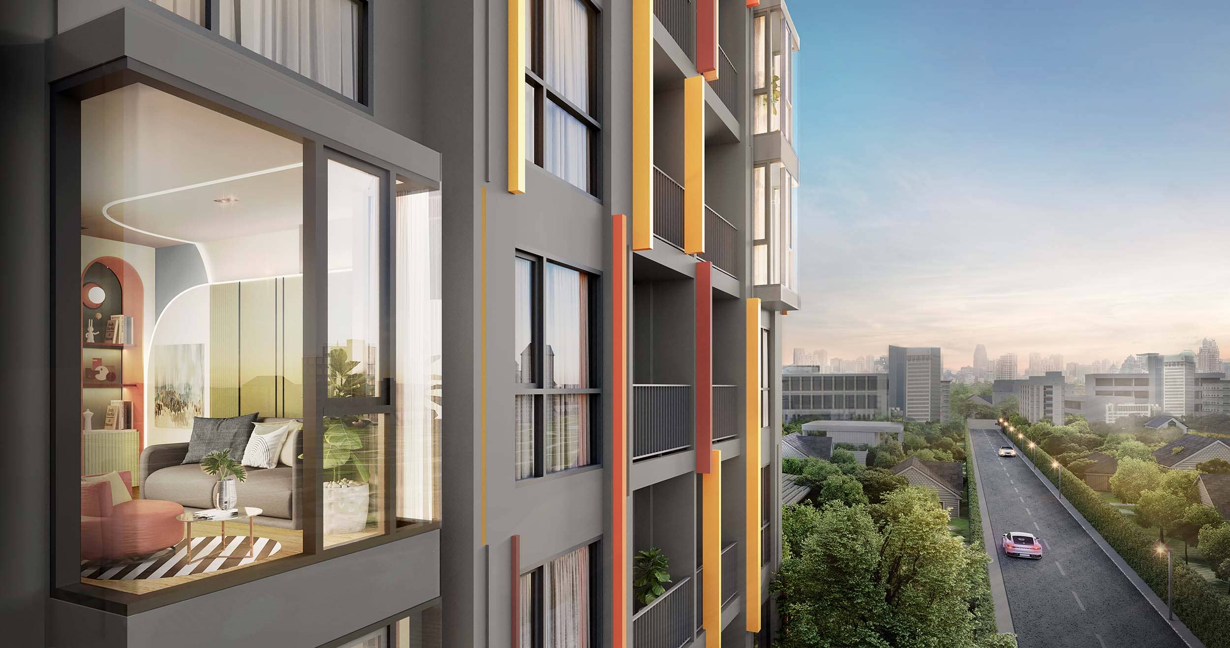 อาคาร ASHER Naii คอนโด Low Rise 8 ชั้น ซอยอินทามระ 41